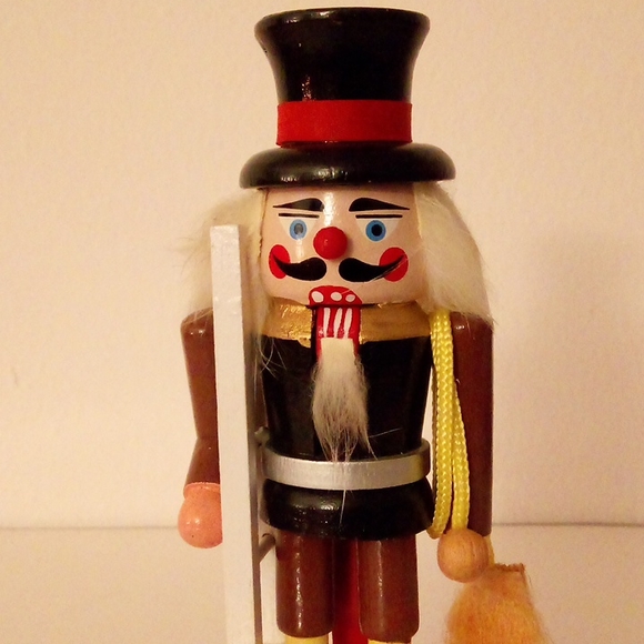 (2 for $35) 1985 Vintage Nutcracker Chimney Sweep, with Real Rabbit Fur. - Picture 5 of 5